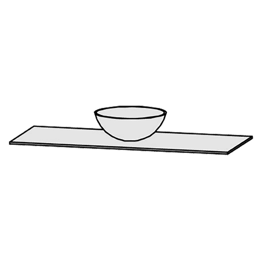 Table de lavabo Vanity Raina 
120 x 1 x 53.2 cm
pour 1 lavabo à poser
sans consoles