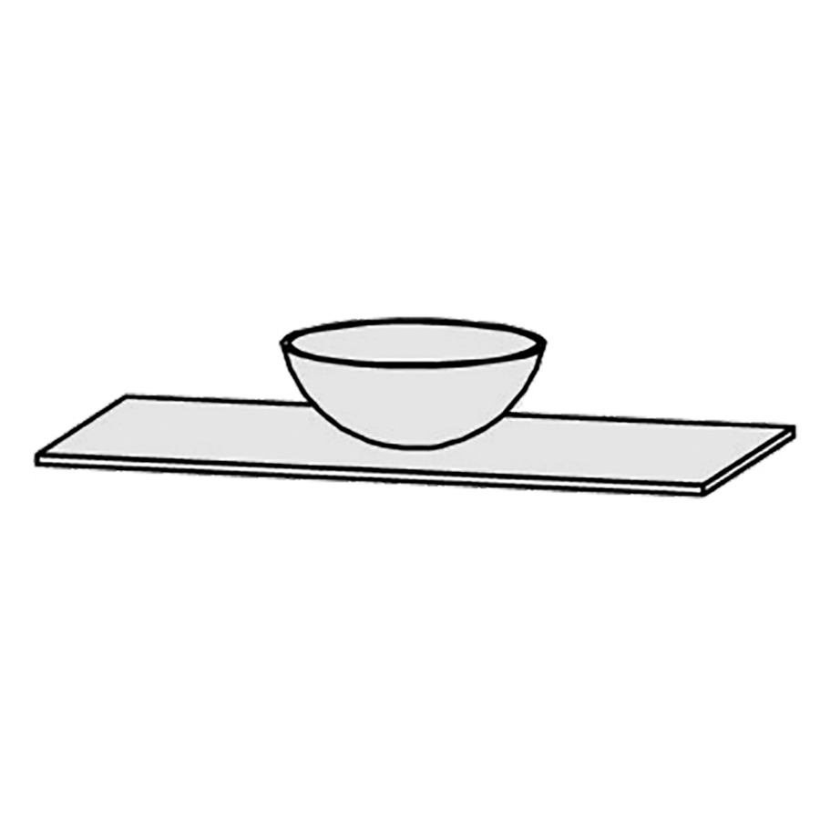 Table de lavabo Vanity Raina 
100 x 1.2 x 53.2 cm
pour 1 lavabo à poser
sans consoles