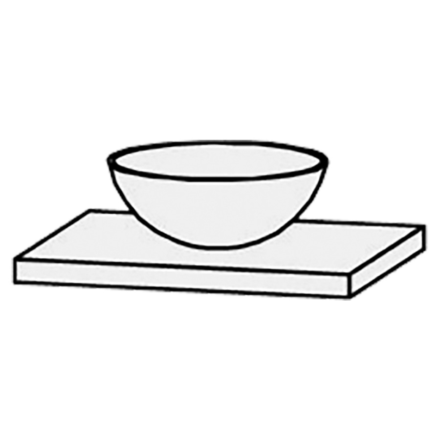 Table de lavabo Vanity Bocco Visita 
60.4 x 4 x 45.2 cm
pour 1 lavabo à poser
sans consoles