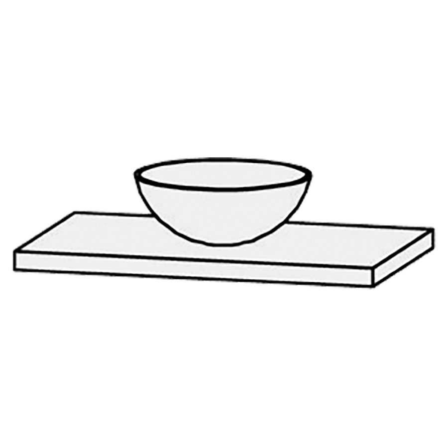 Table de lavabo Vanity Bocco Visita 
80.4 x 4 x 45.2 cm
pour 1 lavabo à poser
sans consoles