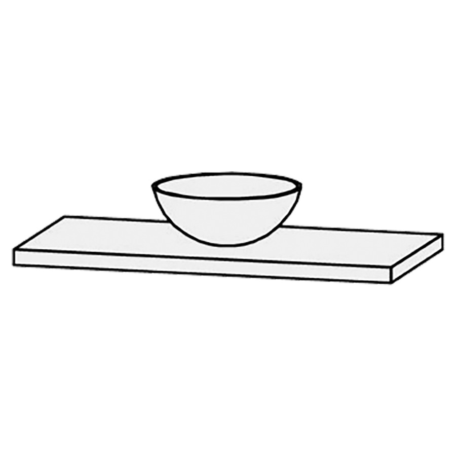 Table de lavabo Vanity Bocco Visita 
100.4 x 4 x 45.2 cm
pour 1 lavabo à poser
sans consoles