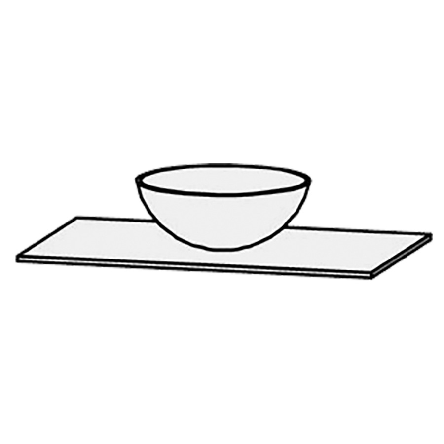 Table de lavabo Vanity Bocco Visita 
80.4 x 1.2 x 45.2 cm
pour 1 lavabo à poser
sans consoles