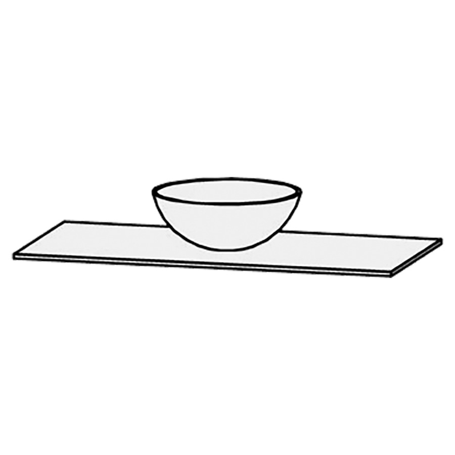 Table de lavabo Vanity Bocco Visita 
100.4 x 1.2 x 45.2 cm
pour 1 lavabo à poser
sans consoles