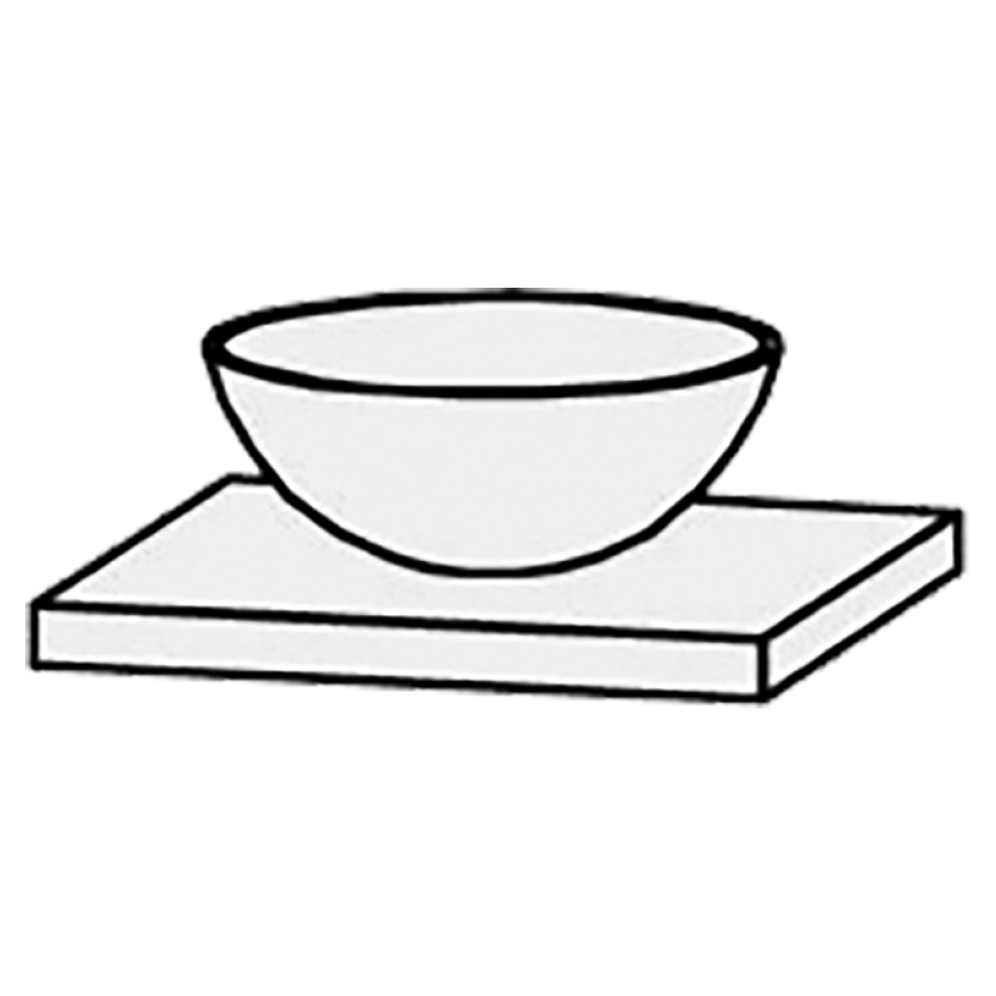 Table de lavabo Vanity Bocco Visita 
50.4 x 4 x 45.2 cm
pour 1 lavabo à poser
sans consoles