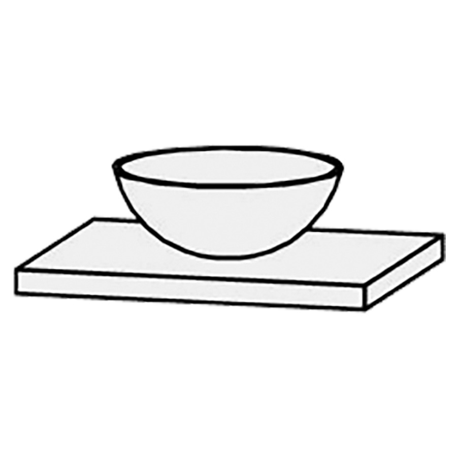 Table de lavabo Vanity Bocco Visita 
60.4 x 4 x 45.2 cm
pour 1 lavabo à poser
sans consoles