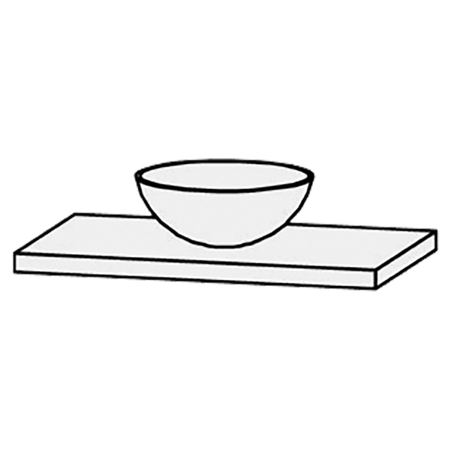 Table de lavabo Vanity Bocco Visita 
80.4 x 4 x 45.2 cm
pour 1 lavabo à poser
sans consoles
