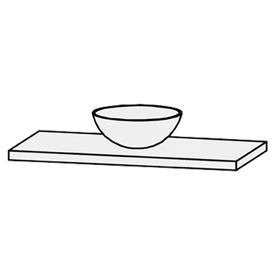 Table de lavabo Vanity Bocco Visita 
100.4 x 4 x 45.2 cm
pour 1 lavabo à poser
sans consoles