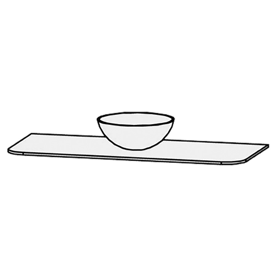 Table de lavabo
Vanity Namiura
121 x 53 x 1,2 cm
axe de lavabo selon liste
excl. consoles
encastrement par dessus