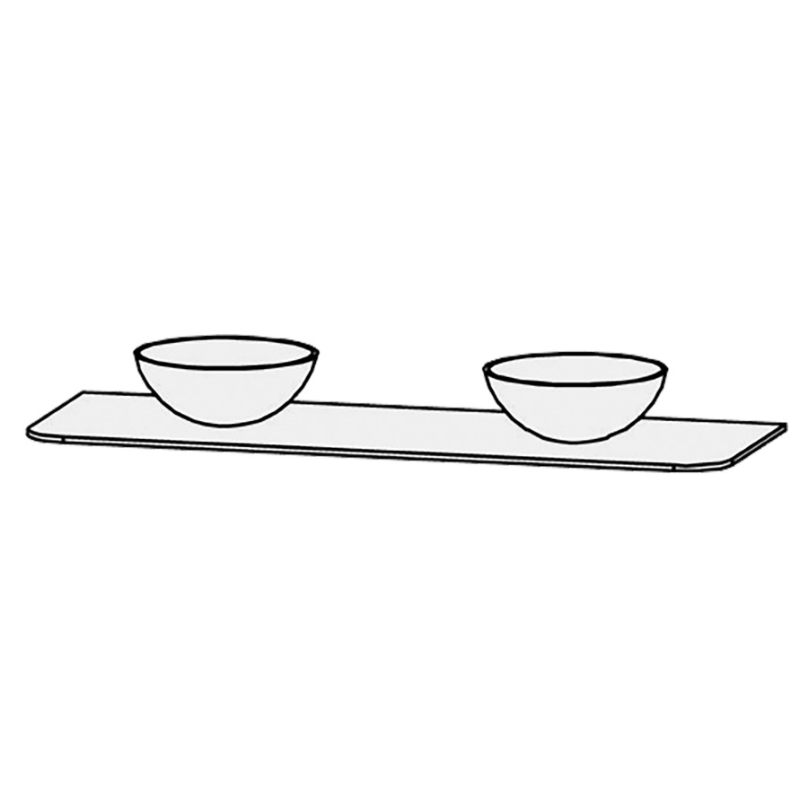 Table de lavabo
Vanity Namiura
151 x 53 x 1,2 cm
axe de lavabo selon liste
excl. consoles
encastrement par dessus