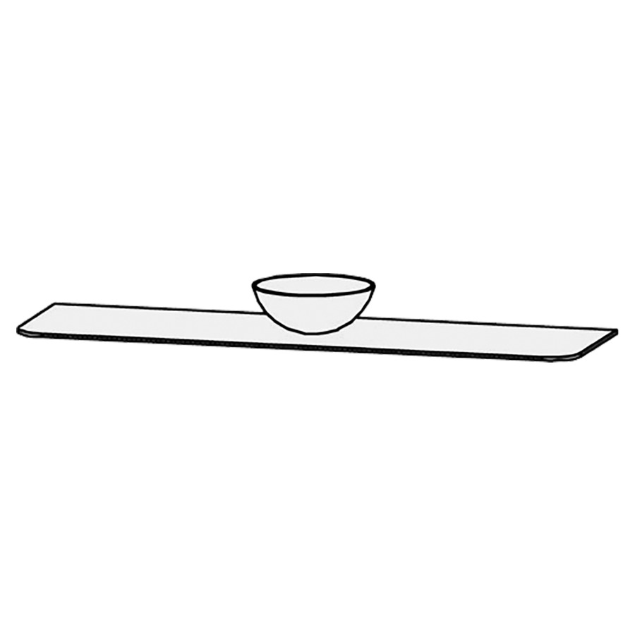 Table de lavabo
Vanity Namiura
181 x 53 x 1,2 cm
axe de lavabo selon liste
excl. consoles
encastrement par dessus