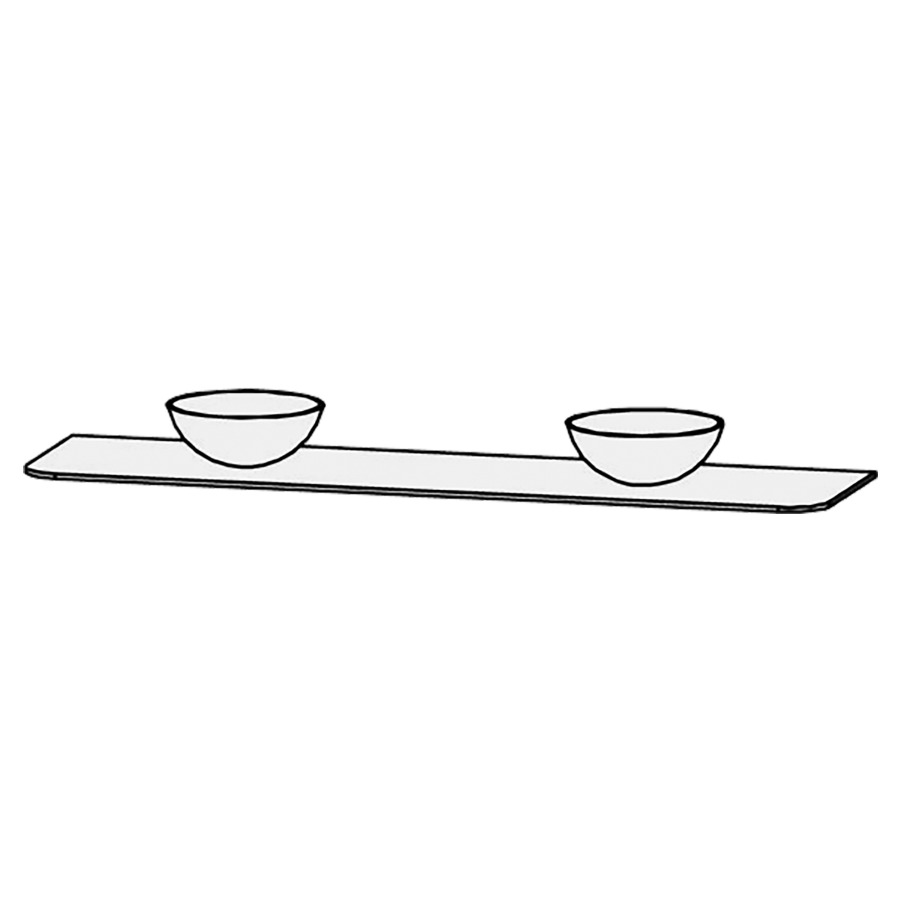 Table de lavabo
Vanity Namiura
201 x 53 x 1,2 cm
axe de lavabo selon liste
excl. consoles
encastrement par dessus
