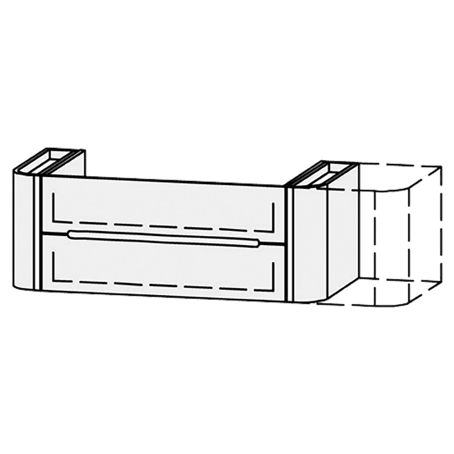 Élément inférieur
Vanity Namiura
111-150 x 40,8 x 52,5 cm
élément avec 2 tiroirs
1 cache-siphon
extrait complet avec Blumotion
tiroirs latérals avec
push-open
2 rayons fixe chacun
tiroirs Legrabox noir
zone de préhension fraisée