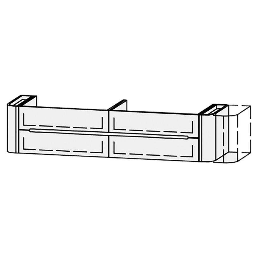 Élément inférieur
Vanity Namiura
181-200 x 40,8 x 52,5 cm
2 éléments avec 2 tiroirs
1 cache-siphon
extrait complet avec Blumotion
tiroirs latérals avec
push-open
2 rayons fixe chacun
tiroirs Legrabox noir
zone de préhension fraisée