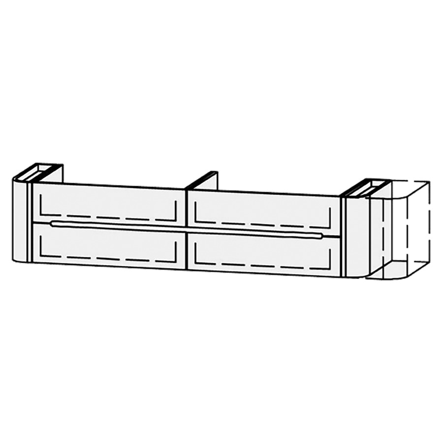 Élément inférieur
Vanity Namiura
181-200 x 40,8 x 52,5 cm
2 éléments avec 2 tiroirs
2 caches-siphon
extrait complet avec Blumotion
tiroirs latérals avec
push-open
2 rayons fixe chacun
tiroirs Legrabox noir
zone de préhension fraisée