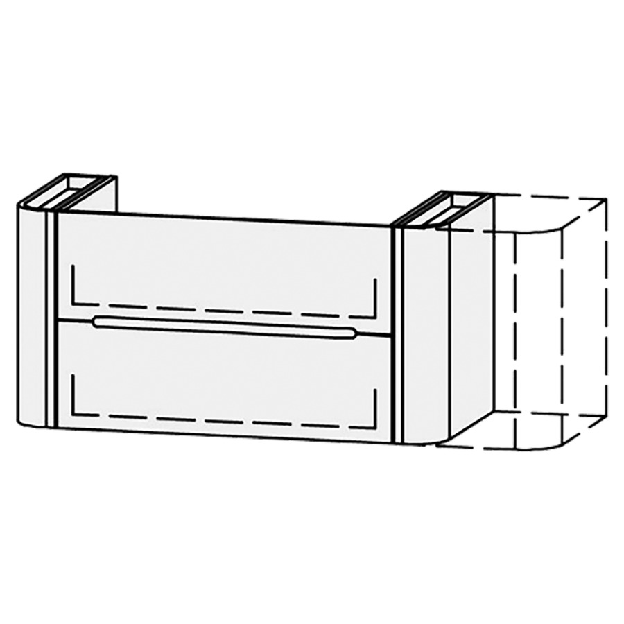 Élément inférieur
Vanity Namiura
111-150 x 55,8 x 52,5 cm
élément avec 2 tiroirs
1 cache-siphon
extrait complet avec Blumotion
tiroirs latérals avec
push-open
2 rayons fixe chacun
tiroirs Legrabox noir
zone de préhension fraisée