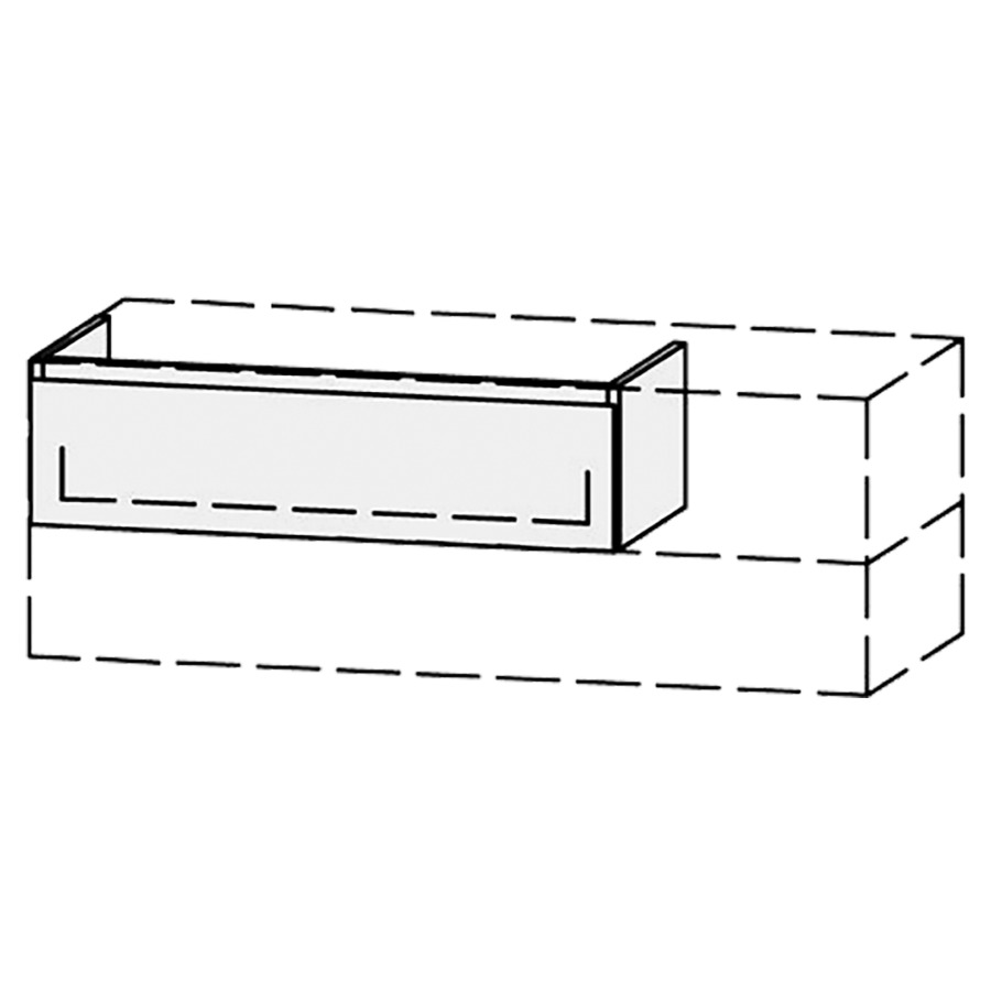 Élément inférieur  Vanity Bocco Mea 2 Style
91-130 x 25-45 x 40-55 cm
élément de tiroir, 1&nbsp;tiroir
avec Blumotion
pour 1&nbsp;lavabo
1 cache-siphon