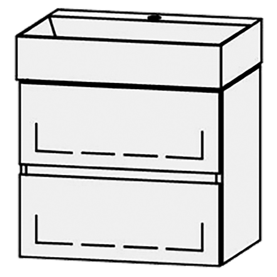 Combinaison de meuble Vanity Seto Mea 2 Line
59 x 50 x 44.5 cm
avec lavabo Céramique Seto 60 cm
1 trou pour robinetterie, sans trop-plein
élément de tiroir, 2&nbsp;tiroirs
avec Blumotion
sans cache-siphon