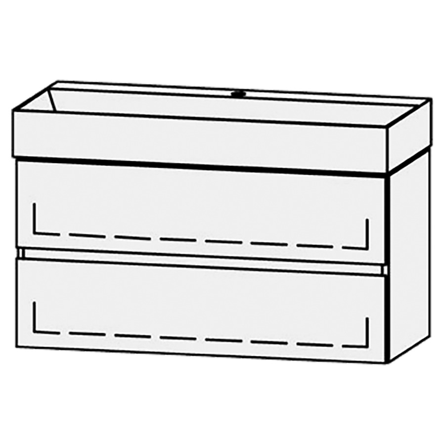 Combinaison de meuble Vanity Seto Mea 2 Line
101 x 50 x 44.5 cm
avec lavabo Céramique Seto 102 cm
1 trou pour robinetterie, sans trop-plein
élément de tiroir, 2&nbsp;tiroirs
avec Blumotion
sans cache-siphon