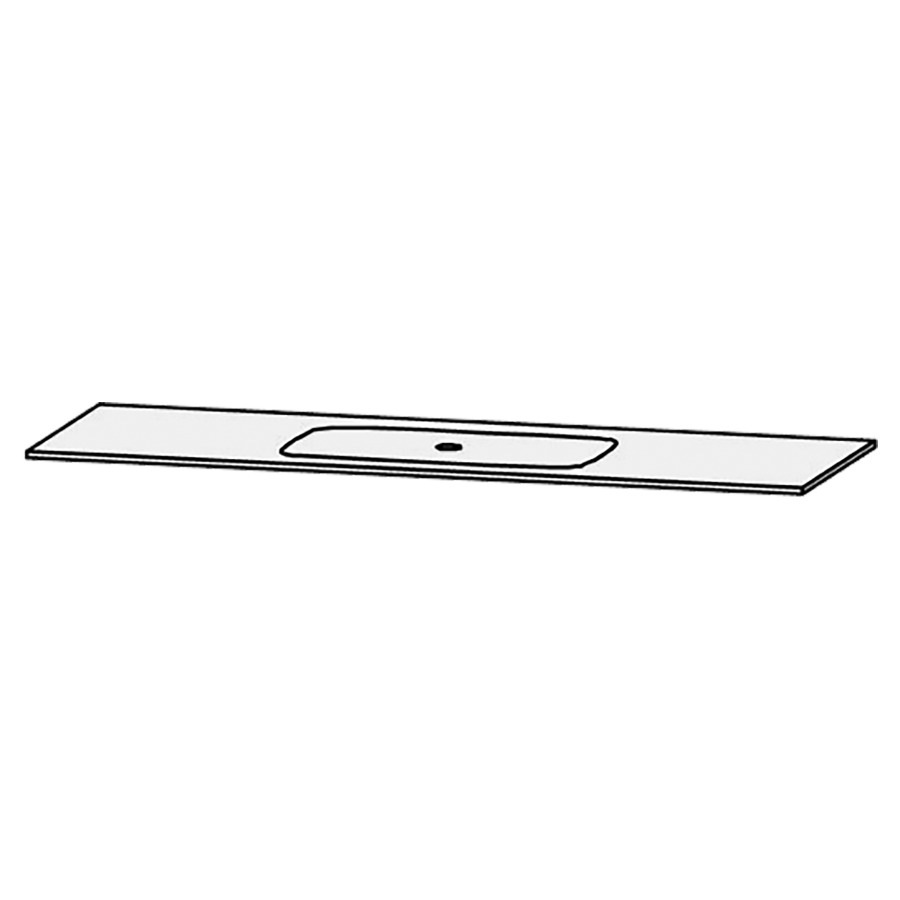 Lavabo
Vanity Pasofino
151-180 x 52 x 1,2 cm
axe de lavabo selon liste
sans trop-plein
sans vidage
excl. consoles
largeur du lavabo 60 cm.
seulement Uni Glacier White!
