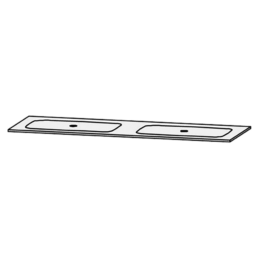 Lavabo double
Vanity Pasofino
151-180 x 52 x 1,2 cm
axe de lavabo selon liste
sans trop-plein
sans vidage
excl. consoles
largeur du lavabo
2 x 50/60 cm.
seulement Uni Glacier White!