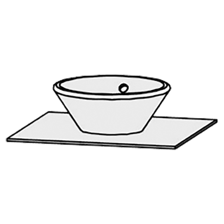 Table de lavabo Vanity Bocco 
60 x 1 x 55.5 cm
pour 1 lavabo à poser
sans consoles