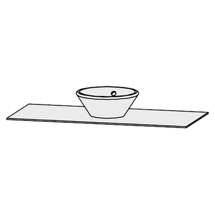 Table de lavabo Vanity Bocco 
120 x 1 x 55.5 cm
pour 1 lavabo à poser
sans consoles
