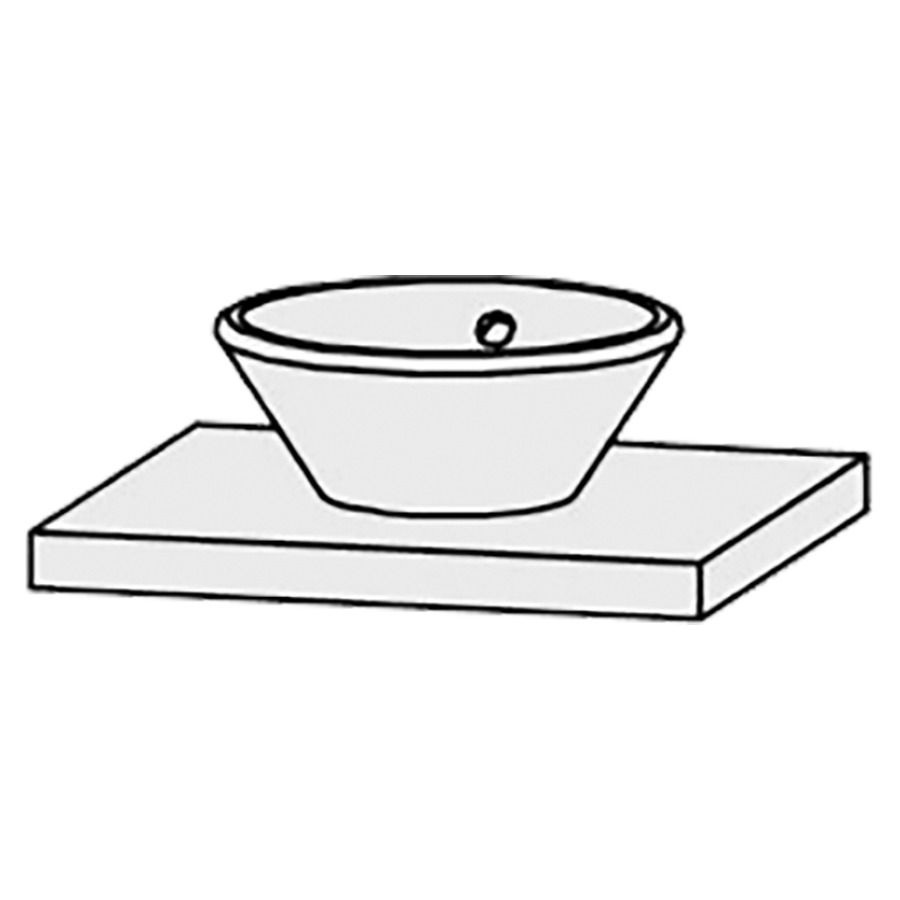 Table de lavabo Vanity Bocco 
60 x 5 x 55.5 cm
pour 1 lavabo à poser
sans consoles