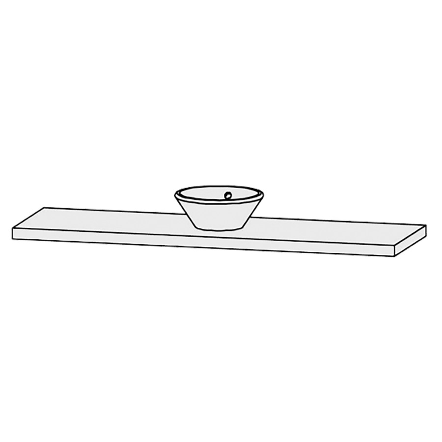 Table de lavabo Vanity Bocco 
180 x 5 x 55.5 cm
pour 1 lavabo à poser
sans consoles