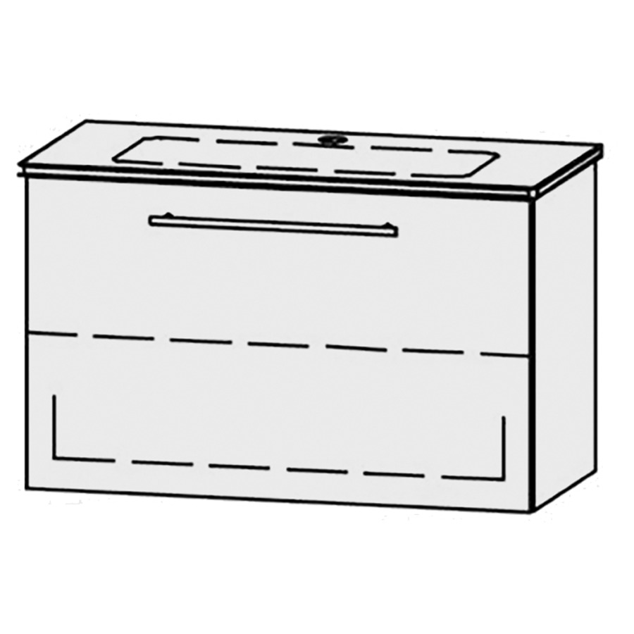 Élément inférieur  Vanity Me by Starck Easy Compact
81 x 50 x 38.8 cm
élément de tiroir, 1&nbsp;tiroir
1&nbsp;tablette
avec Blumotion
pour lavabo
sans cache-siphon
