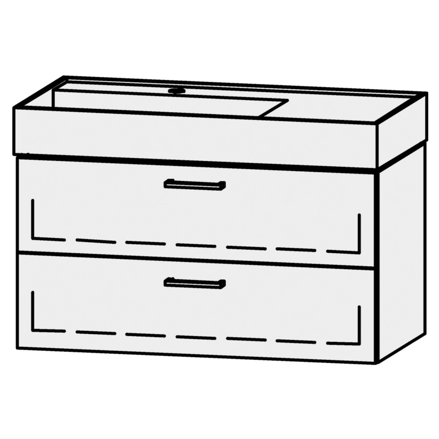 Élément inférieur Vanity Kartell 90