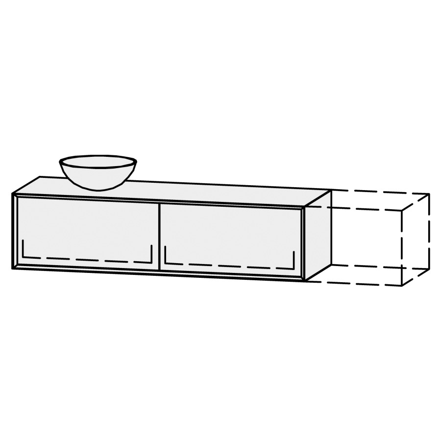 Combinaison de meuble Vanity Tribute Alea 2
151-200 x 40 x 52 cm
avec table de lavabo 1.9 cm
pour lavabo à poser à gauche
2&nbsp;éléments de tiroir, 1&nbsp;tiroir chacune
avec Blumotion, Legrabox noir
sans cache-siphon
incl. consoles