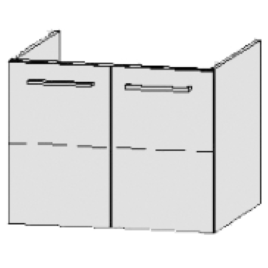 Élément inférieur  Procasa Cinque 
65 x 50 x 55 cm
armoire de tablette, 2&nbsp;portes avec Blumotion
1&nbsp;tablette réglable, incl. 2 consoles
pour lavabo 275347