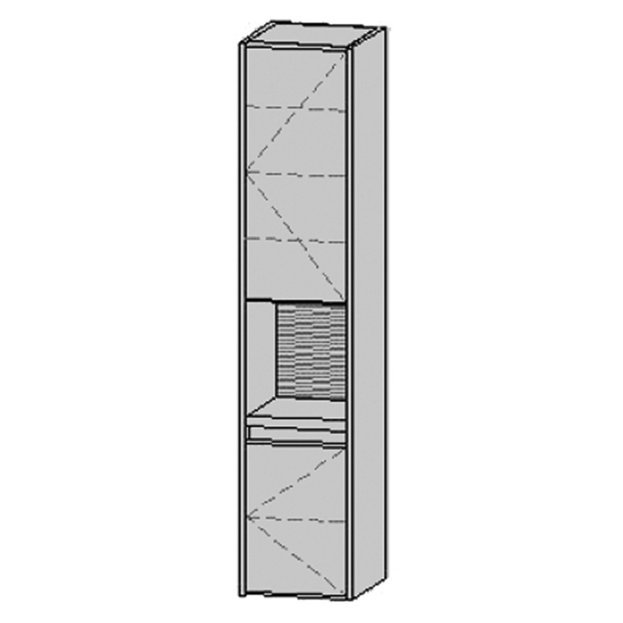 Armoire haute Vanity Star
34 x 160 x 37 cm
1&nbsp;porte, charnière à droite
niche ouverte
1&nbsp;porte, charnière à droite
6&nbsp;tablettes
avec Blumotion