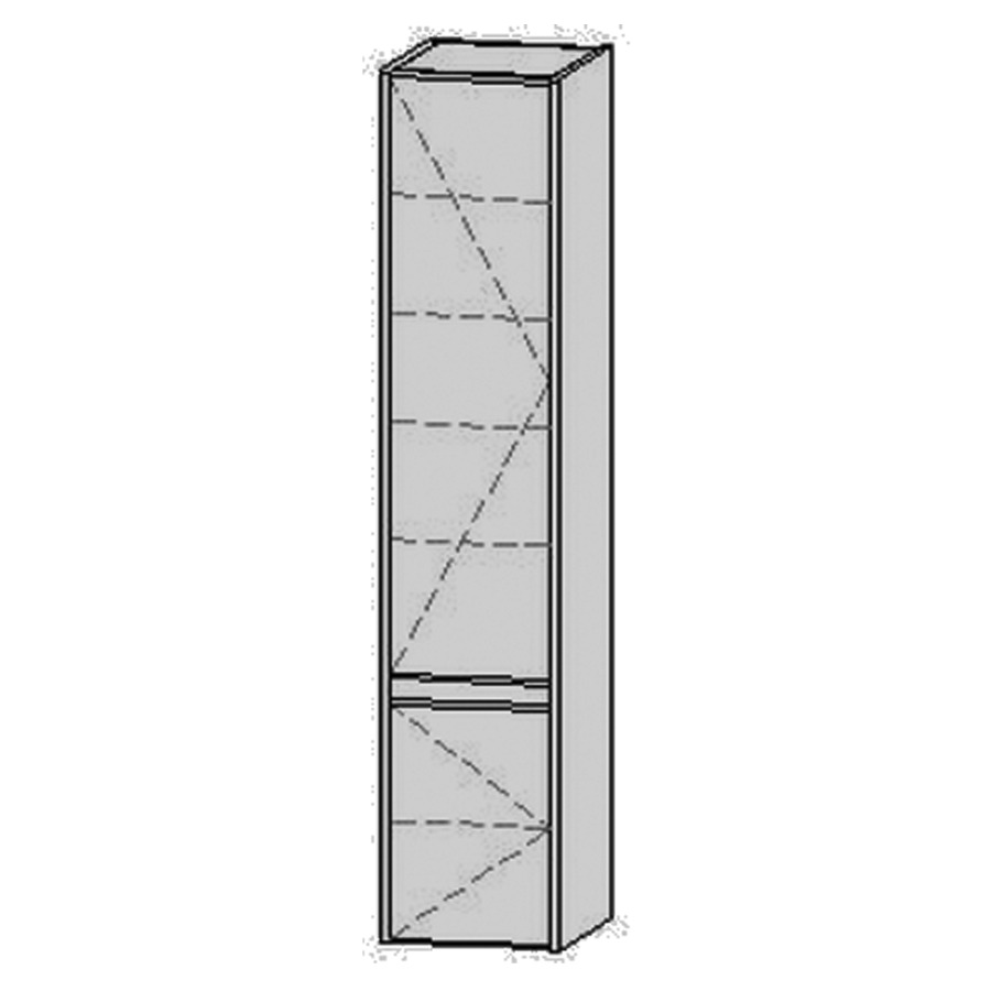 Armoire haute Vanity Star 
34 x 160 x 37 cm
2&nbsp;portes, charnière à gauche
6&nbsp;tablettes
avec Blumotion