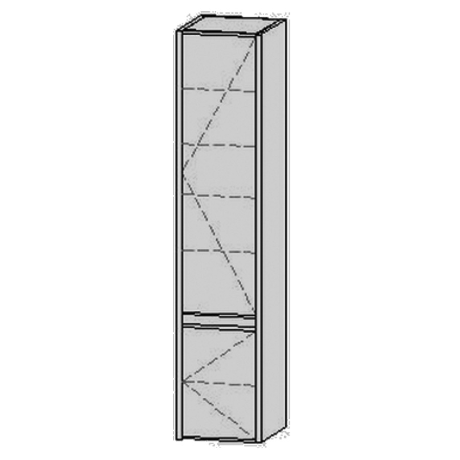 Armoire haute Vanity Star 
34 x 160 x 37 cm
2&nbsp;portes, charnière à droite
6&nbsp;tablettes
avec Blumotion