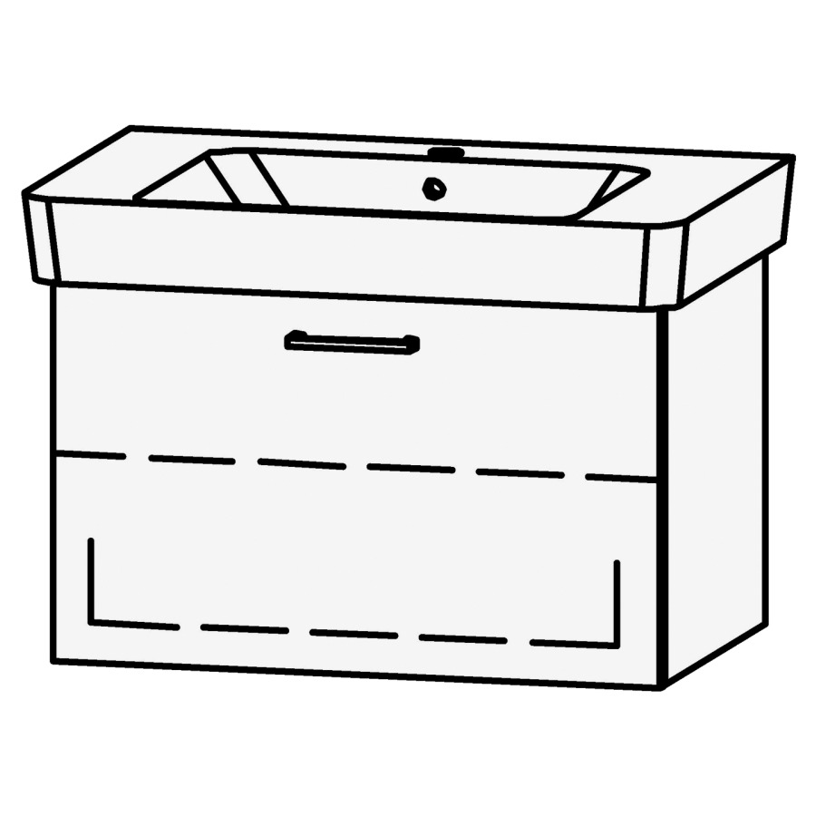Élément inférieur
Vanity Renova Plan Easy 75
69 x 45 x 44,3 cm
élément avec 1 tiroir
extrait complet avec Blumotion
sans cache-siphon
1 rayon réglable