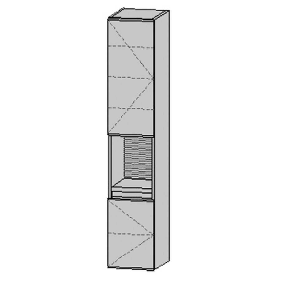 Armoire haute Vanity Star
30 x 160 x 37 cm
1&nbsp;porte, charnière à gauche
niche ouverte
1&nbsp;porte, charnière à gauche
6&nbsp;tablettes
avec Blumotion