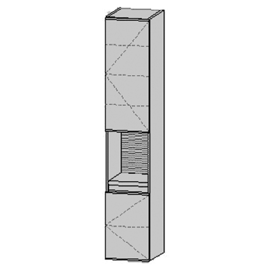 Armoire haute Vanity Star
30 x 160 x 37 cm
1&nbsp;porte, charnière à droite
niche ouverte
1&nbsp;porte, charnière à droite
6&nbsp;tablettes
avec Blumotion