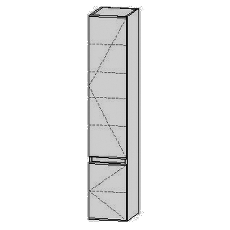 Armoire haute Vanity Star 
30 x 160 x 37 cm
2&nbsp;portes, charnière à droite
6&nbsp;tablettes
avec Blumotion