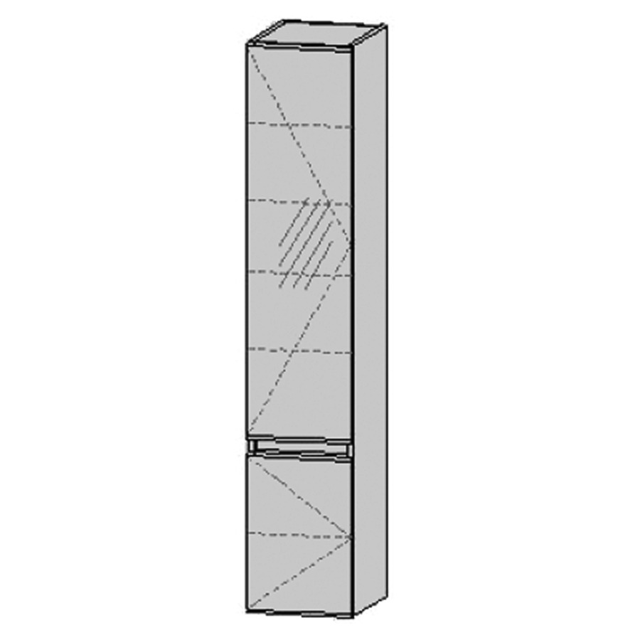 Armoire haute Vanity Star 
30 x 160 x 37 cm
2&nbsp;portes, charnière à gauche
miroir sur porte supérieure
6&nbsp;tablettes
avec Blumotion