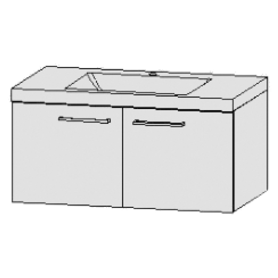 Élément inférieur  Vanity Bocco Campo
151-200 x 40-55 x 40-55 cm
2&nbsp;éléments de tiroir, 2&nbsp;tiroirs chacune
avec Blumotion, Legrabox noir
2 caches-siphon