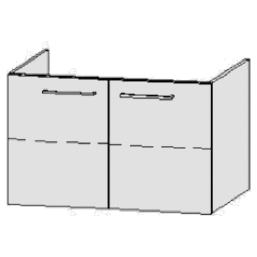 Élément inférieur  Procasa Cinque 
80 x 50 x 55 cm
armoire de tablette, 2&nbsp;portes avec Blumotion
1&nbsp;tablette réglable, incl. 2 consoles
pour lavabo 275387