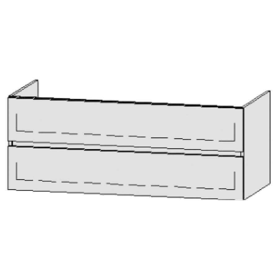 Élément inférieur
Procasa Cinque Line
130 x 50 x 55 cm
élément avec 2 tiroirs
extrait complet avec Blumotion
1 cache-siphon
2 consoles inclus