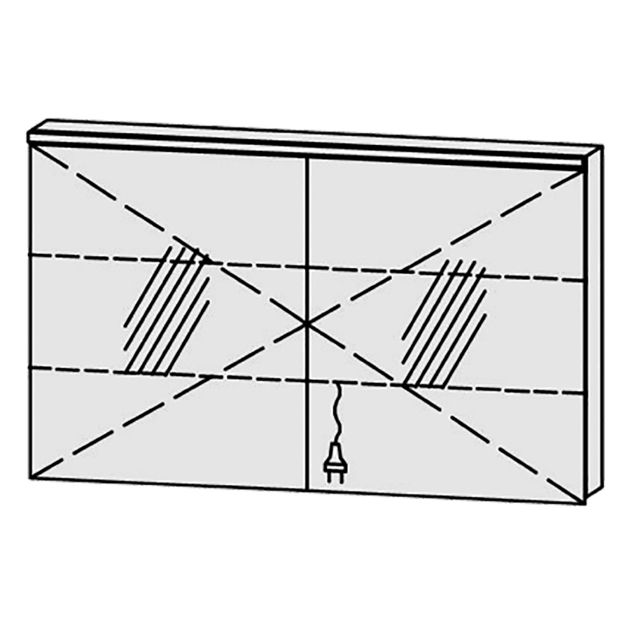 Armoire de toilette
Procasa Cinque 120 / IP24
120 x 71,9 x 14,1 cm
2 portes (60/60)
portes avec Blumotion
4000°kelvin / 3767 lumen
prise double en bas inclu
2 rayons en verre régl. chacun