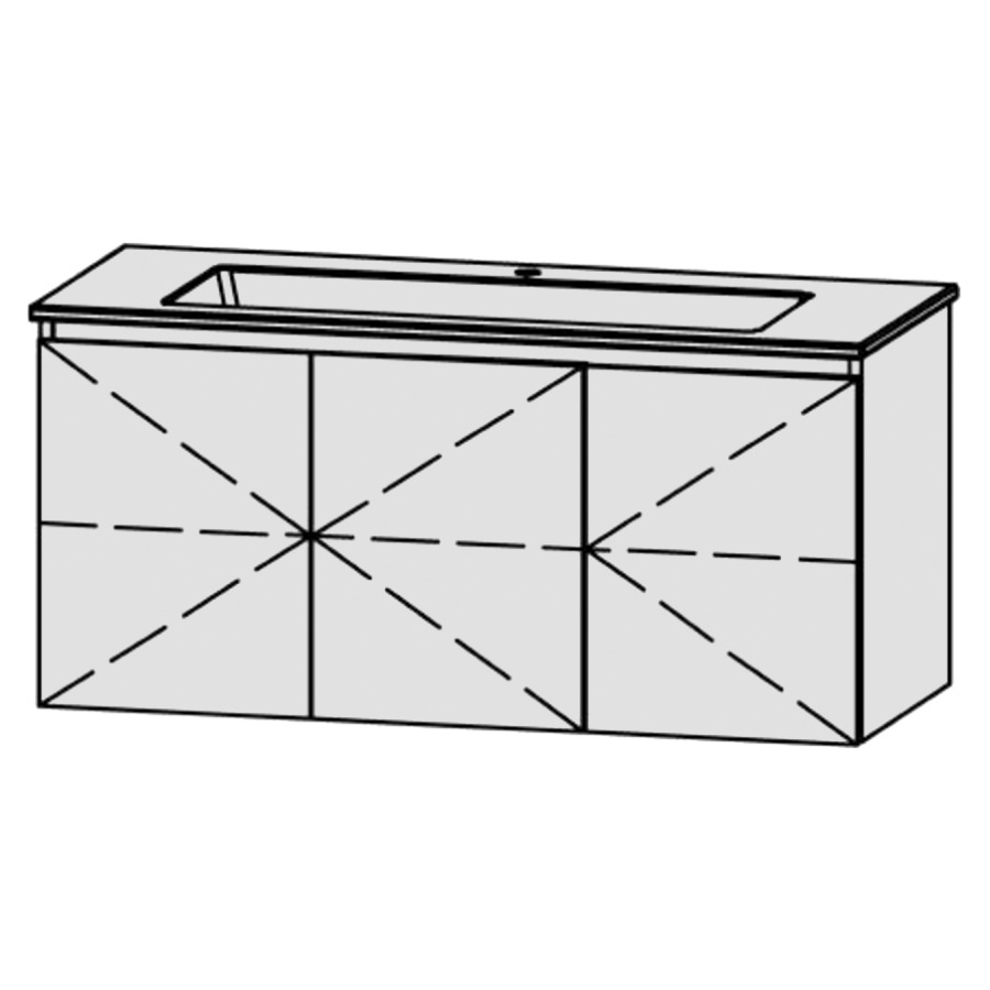 Möbelkombination Procasa Uno Style 
120 x 55 x 51 cm
Waschtisch Keramik Procasa Uno 121/2021
mit Überlauf und 1 Armaturenloch
Tablarschrank, 2 Türen
Tablarschrank, 1 Tür, Band rechts
je 1 Tablar verstellbar
mit Blumotion Funktion