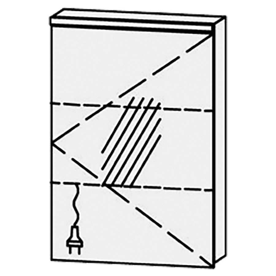 Armoire de toilette
Procasa Cinque 50 / IP24
50 x 71,9 x 14,1 cm
1 porte, charnières à droite
porte avec Blumotion
4000°kelvin / 1474 lumen
prise double en bas inclu
2 rayons en verre réglables
