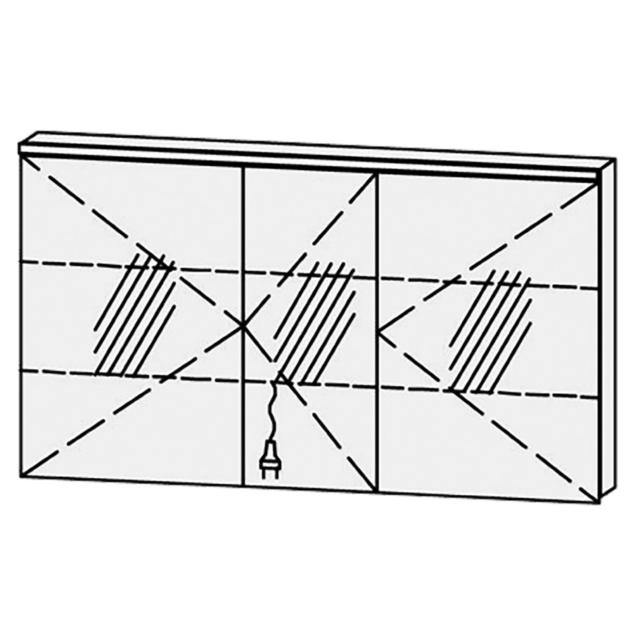 Armoire de toilette
Procasa Cinque 130 / IP24
130 x 71,9 x 14,1 cm
3 portes (50/30/50)
charnières à droite
portes avec Blumotion
4000°kelvin / 4095 lumen
prise double en bas inclu
2 rayons en verre régl. chacun