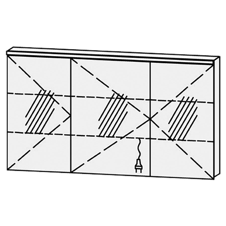 Armoire de toilette
Procasa Cinque 130 / IP24
130 x 71,9 x 14,1 cm
3 portes (40/50/40)
charnières à gauche
portes avec Blumotion
4000°kelvin / 4095 lumen
prise double en bas inclu
2 rayons en verre régl. chacun