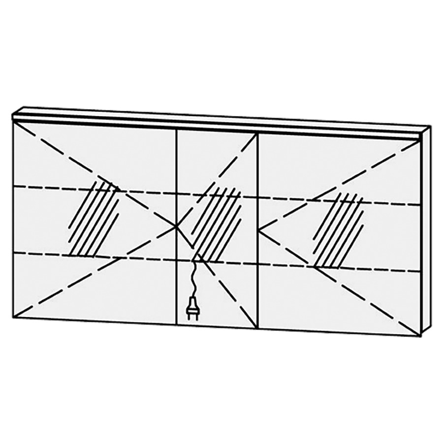Armoire de toilette
Procasa Cinque 150 / IP24
150 x 71,9 x 14,1 cm
3 portes (60/30/60)
charnières à droite
portes avec Blumotion
4000°kelvin / 4750 lumen
prise double en bas inclu
2 rayons en verre régl. chacun