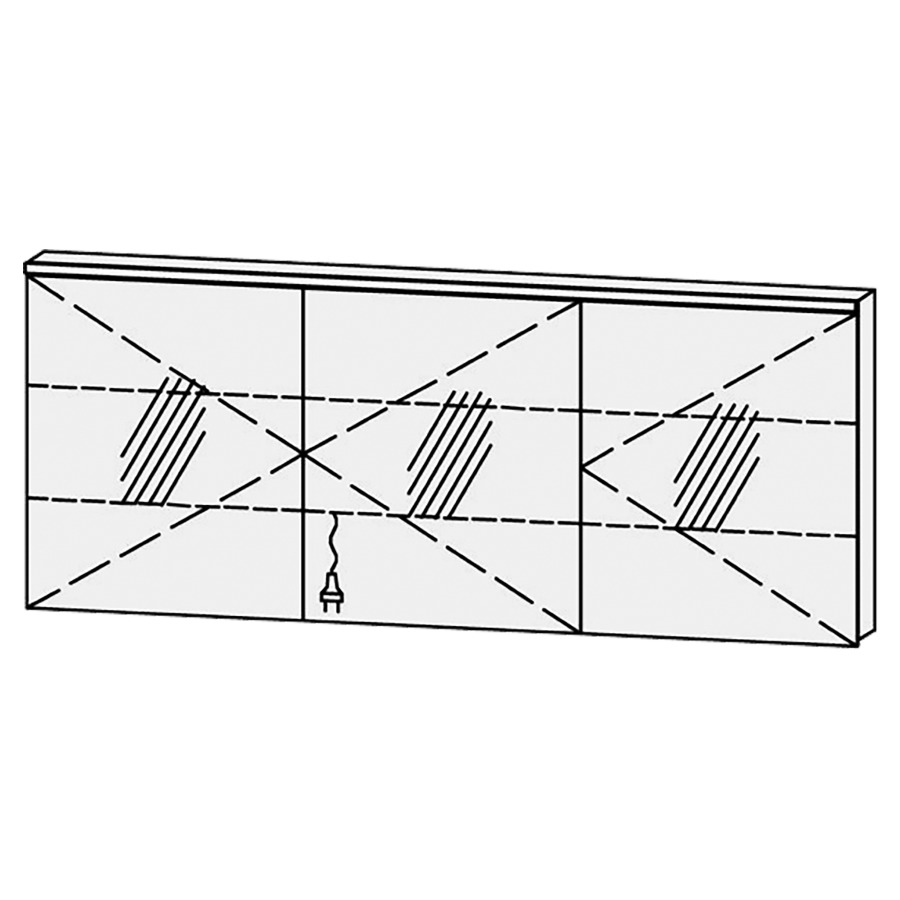 Armoire de toilette
Procasa Cinque 180 / IP24
180 x 71,9 x 14,1 cm
3 portes (60/60/60)
charnières à droite
portes avec Blumotion
4000°kelvin / 5733 lumen
prise double en bas inclu
2 rayons en verre régl. chacun